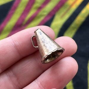 VTG Sterling Silver Megaphone Petite Bracelet Charm